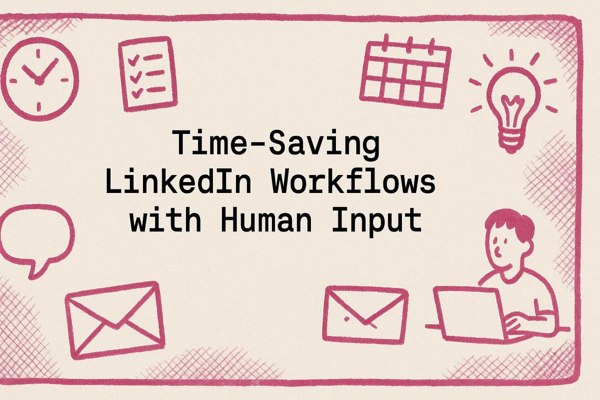 Time-Saving LinkedIn Workflows with Human Input