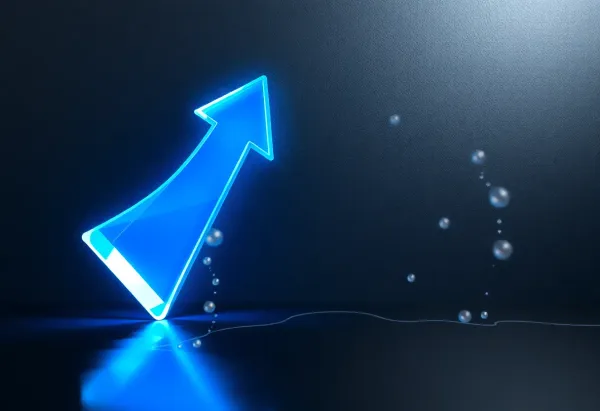 Arrow going up representing LinkedIn growth